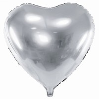 Balónik fóliový srdce strieborné 61cm 1ks
