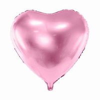 Balónik fóliový srdce svetlo ružové 45cm