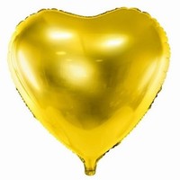 Balónik fóliový srdce zlaté 61cm 1ks