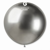 Balónik latexový chrómový strieborný 80 cm, 1 ks