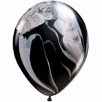 Balónik mramor čierno-biely 28 cm, 1 ks