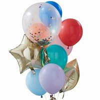 BALÓNKOVÝ BUKET mix balónikov a hviezdy 11ks