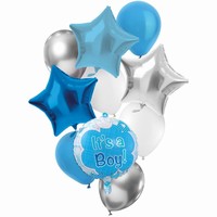 Balónikový buket It's a Boy! Blue/Silver 23-45 cm