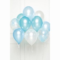 Balónikový buket latexový modrý 10 ks
