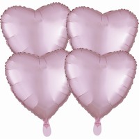 BALÓNKY fóliové Srdce růžové 4ks