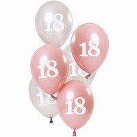 Balóniky latexové Glossy Pink "18" 23 cm 6 ks