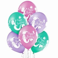 BALNIKY latexov Happy Birthday Mermaid 30cm 6ks