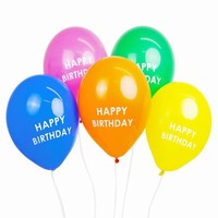 Balniky latexov Happy Birthday mix farieb 30 cm 5 ks