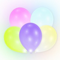 Balóniky latexové LED pastelový mix 27,5 cm 12 ks