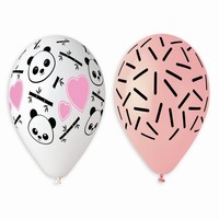 BALNIKY latexov Panda a srdieka 33cm 5ks