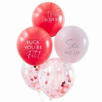 Balóniky latexové Valentínske flirtovanie 30cm 5ks