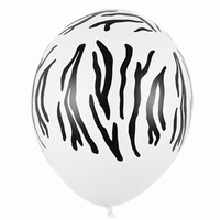 BALÓNKY latexové Zebra 30cm 50ks