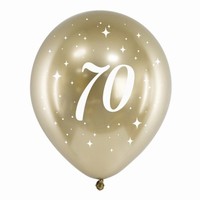 BALNIKY latexov chrmov 70. narodeniny zlat 30cm 6ks