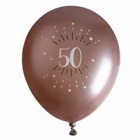 BALNIKY latexov chrmov "50" Rose Gold 30cm 6ks