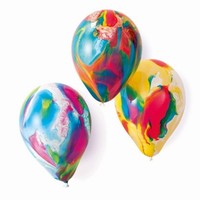 Balóniky latexové dekoračné Mramorový mix 18 cm 8 ks