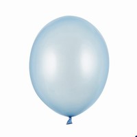 Balóniky latexové metalické baby blue 12 cm 100 ks