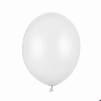 Balóniky latexové metalické biele 12 cm 100 ks
