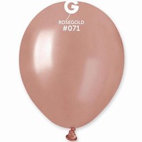 Balniky latexov metalick rose gold 13 cm, 100 ks