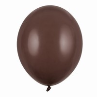 Balóniky latexové pastelové Kakaová hnedá 12 cm, 100 ks