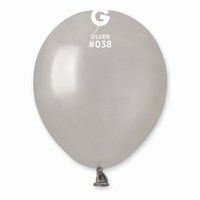 Balóniky dekoračné strieborné 13 cm, 100 ks