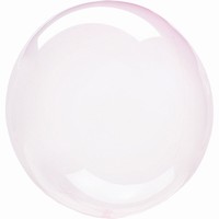 Balónová bublina kryštálová svetlo ružová 30 cm