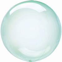 Balónová bublina kryštálová zelená 46cm