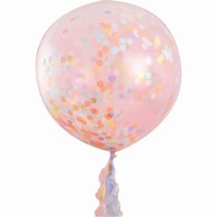 BALN JUMBO transparetn s farebnmi konfetami 90cm 3ks