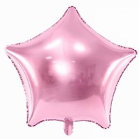 Balónik fóliový hviezda svetlo ružová 48cm