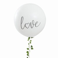 BALN latexov biely Love 90cm s lstokovou girlandou 1,5m