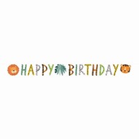 BANNER Happy Birthday Baby Safari 180x15cm