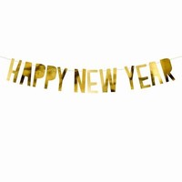 BANNER Happy New Year zlat 10 x 90 cm