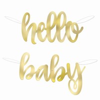 BANNER Hello baby zlat 106cm