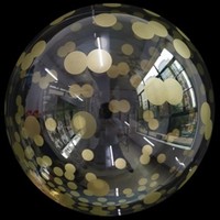 Bublina balónová Transparentné zlaté bodky 45 cm