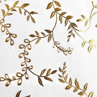 Baliaci papier svadobný so zlatými lístočkami 0,7 x 1,5 m