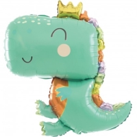 Balnik fliov Dinosaurus s korunkou mint 74 x 90 cm