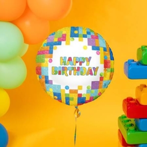 Balnek fliov Happy Birthday Blocks 45 cm