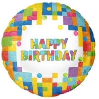 Balnek fliov Happy Birthday Blocks 45 cm