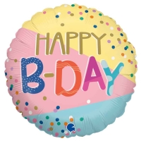Balónik fóliový Happy Birthday Funky Dots 46 cm