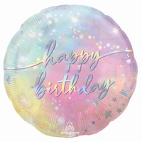 Balónik fóliový Happy Birthday pastelový 43 cm