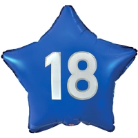Balnik fliov Hviezda 18. narodeniny modr 44 cm