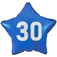 Balnik fliov Hviezda 30. narodeniny modr 44 cm