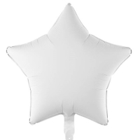 Balónek fóliový Hviezda biela 48 cm