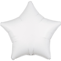 Balónik fóliový Hviezda metalická biela 48 cm