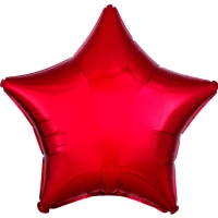 Balónik fóliový Hviezda metalická červená 48 cm