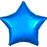 Balónek fóliový Hvězda metalická modrá 48 cm