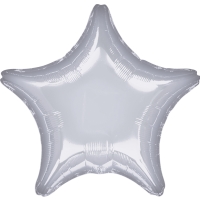Balónik fóliový Hviezda metalická strieborná 48 cm
