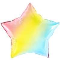 Balónik fóliový Hviezda pastelovo dúhová 45 cm