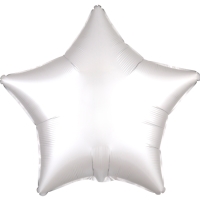 Balónik fóliový Hviezda saténová biela 48 cm