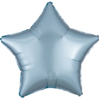 Balónik fóliový Hviezda saténová pastelovo modrá 48 cm