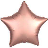 Balónik fóliový Hviezda saténová ružovo medená 48 cm
